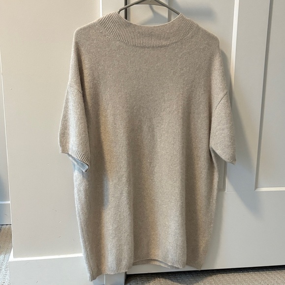 Loulou Studio Short Sleeve Pertusato Wool/Fox/Nylon Blend Sweater - Size Medium - Picture 2 of 7